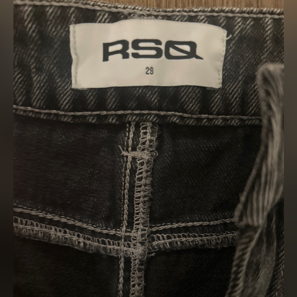 RSQ Dark Gray Denim Cargo Pants SIZE 28 - Picture 3 of 4